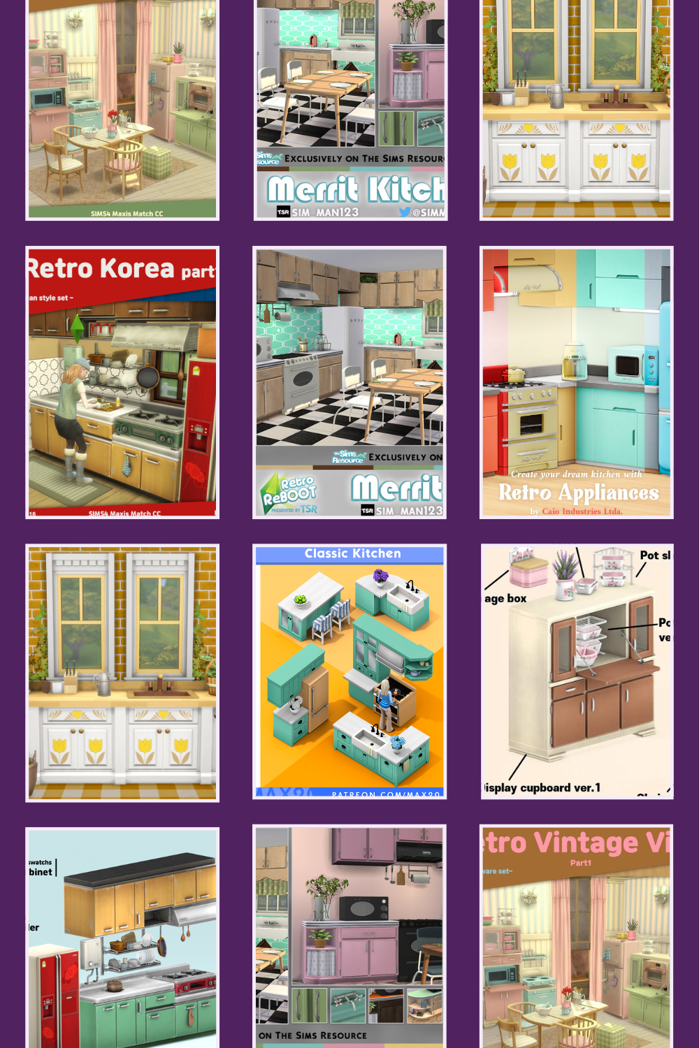 15+ Sims 4 Retro Kitchen CC Downloads (SMEG + Heirlooms)