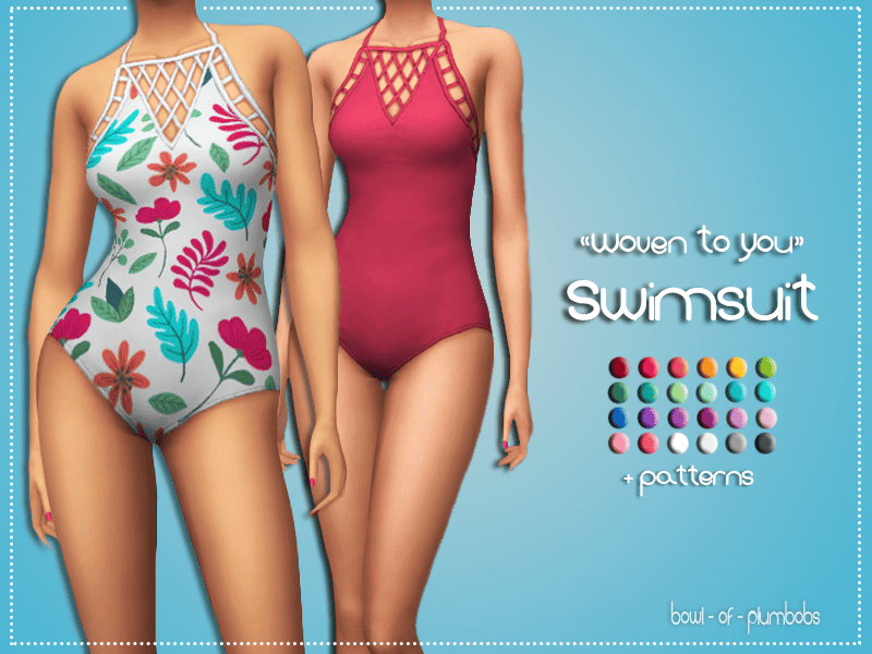 Preview image for Woven To You Swimsuit by Bowl of Plumbobs.
