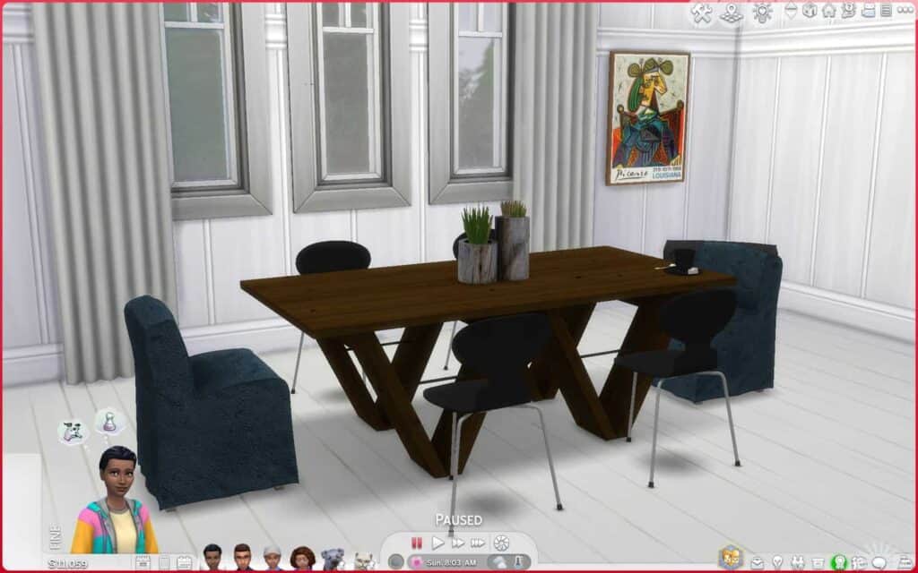 Restoration Hardware Dining 2.0 by MXIMS. Screenshot by Tae from The Mods Pixie.