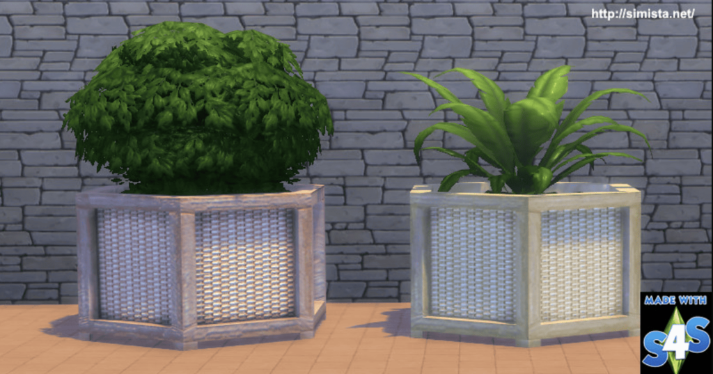Preview image of the Large Bamboo Planter Box by Simsta.