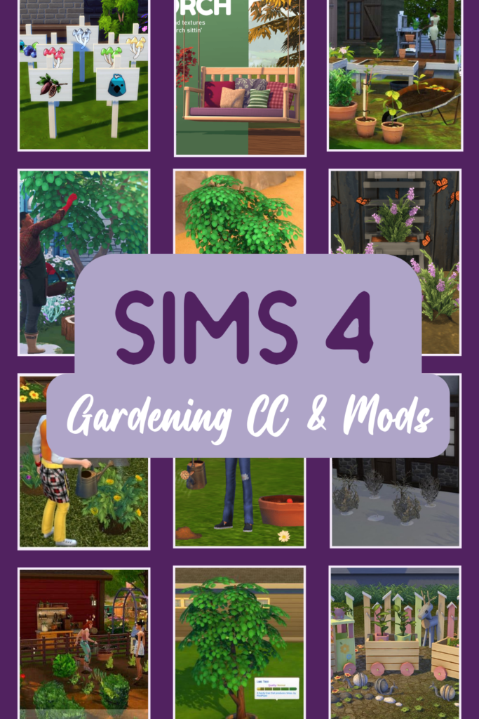 Pin image for Sims 4 Gardening CC and Mods