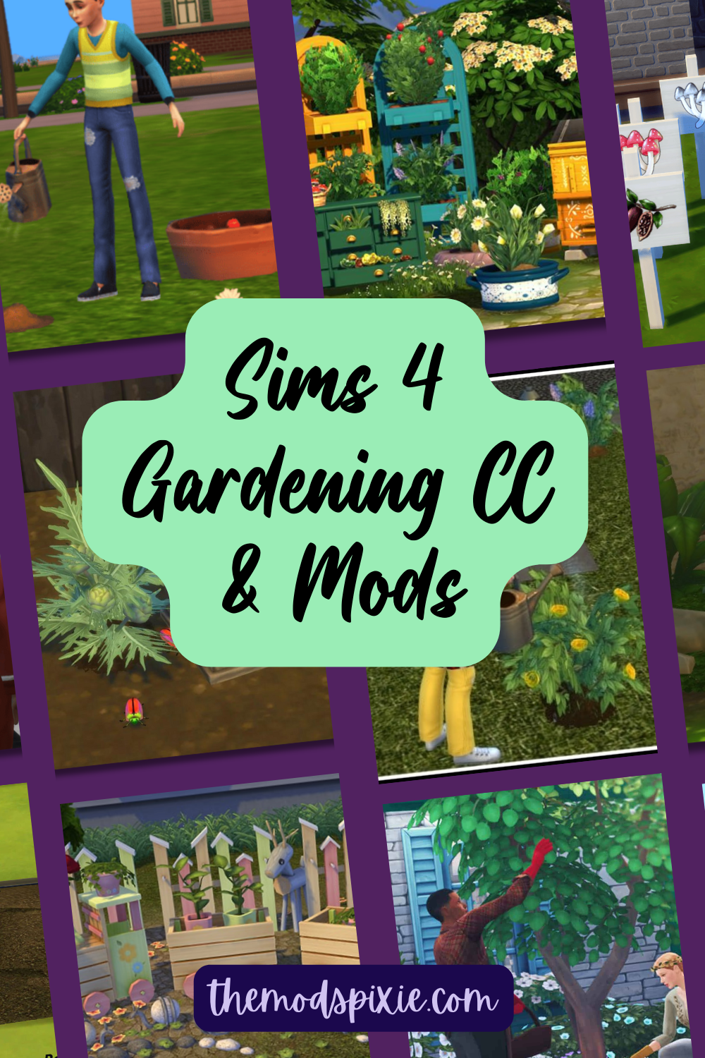 Pin image for Sims 4 Gardening CC and Mods