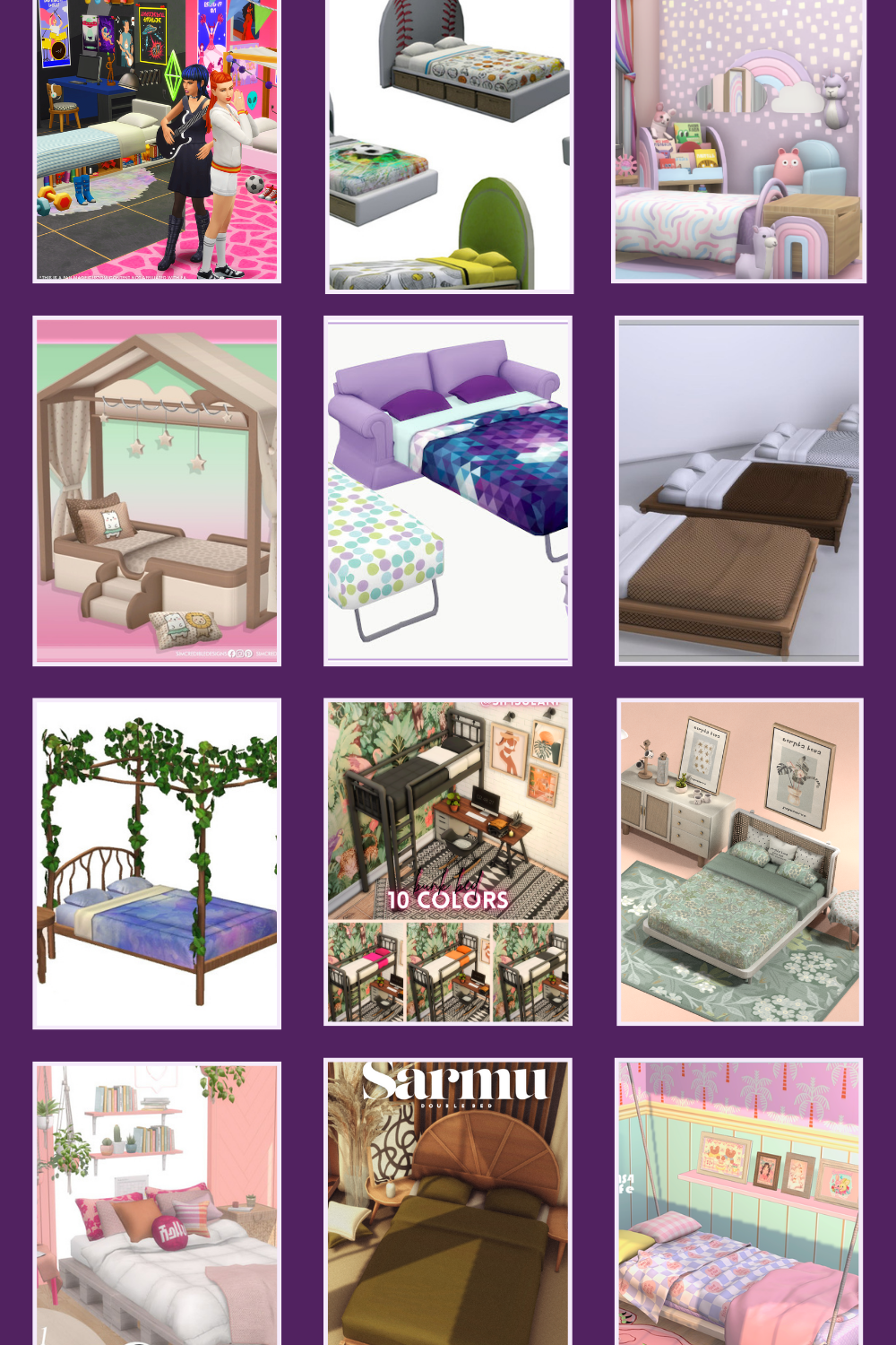 Preview image for Sims 4 beds cc blog post