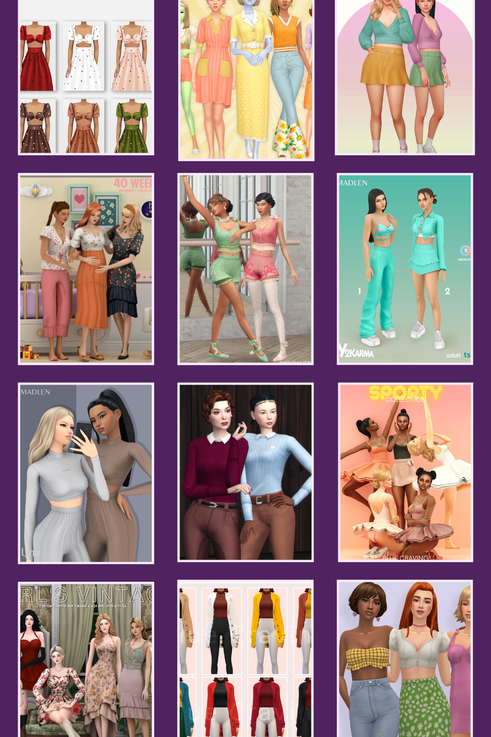 Cover image for blog post on Sims 4 female clothing cc