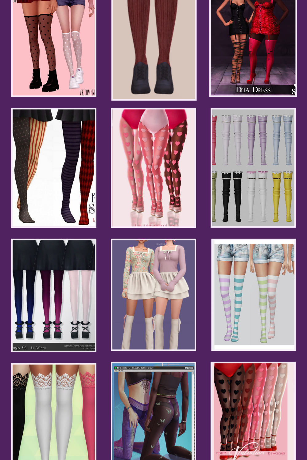 Preview image for blog post on Sims 4 stockings cc blog post