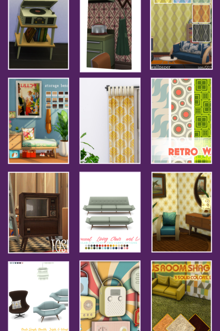 Cover image for Sims 4 70s Furniture CC