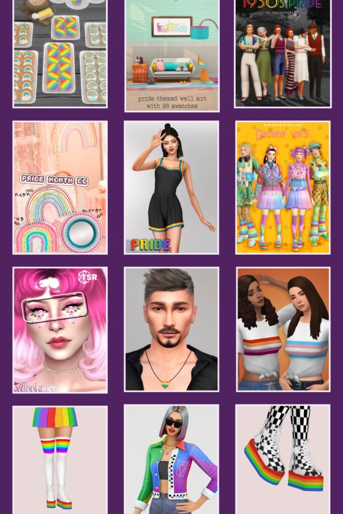 Cover image for the Sims 4 pride CC finds blog post.